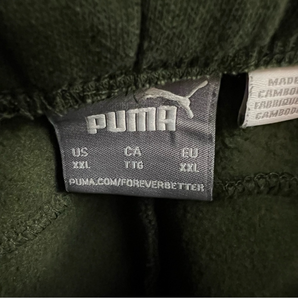 PUMA Men's Fleece Jogger Pants Forest Green Size XXL - Picture 6 of 9